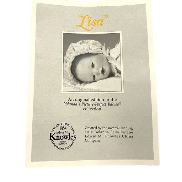 Yolanda's Picture Perfect Babies Collection "Lisa" Vintge Doll 1990 Original Box - Picture 10 of 12